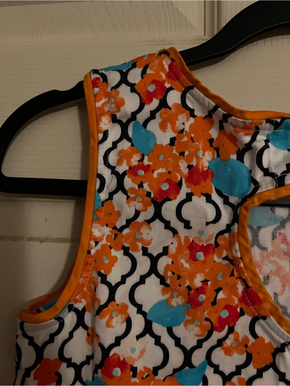 Crown & Ivy kids dress size XL, orange floral - Picture 6 of 8